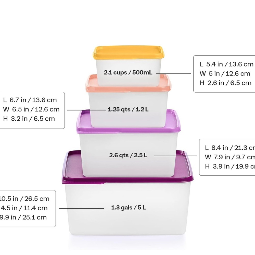 Tupperware Keep Tabs 4-Piece Set